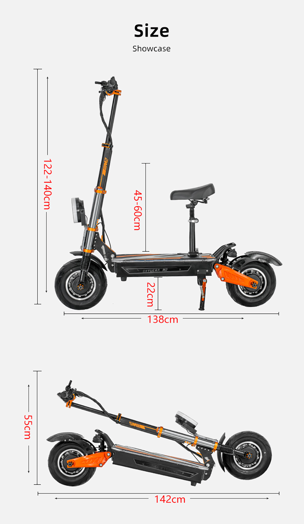 BOYUEDA M2 Electric Scooter  10000W Dual Motor  95km/h Speed  72V 40Ah 2880Wh Lithium Battery  150km Max Range  45° Climbing