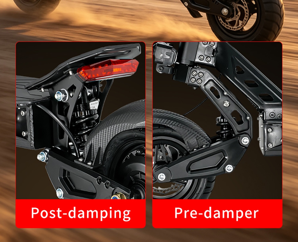 BOYUEDA G2 Electric Scooter 1600W Motor 55km/h Max Speed 52V 19Ah Battery 60–70km Range 10-Inch Off-Road Tires Front