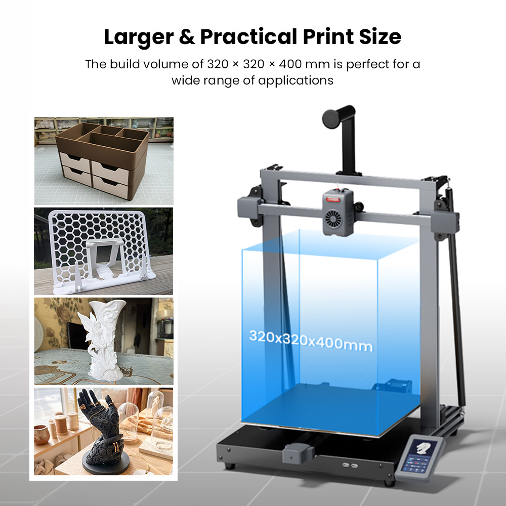 LONGER LK10 Plus 3D Printer 500mm/s High Speed 0 1mm Accuracy 320×320×400mm Build Volume Full Auto Leveling 4 3-inch Tou