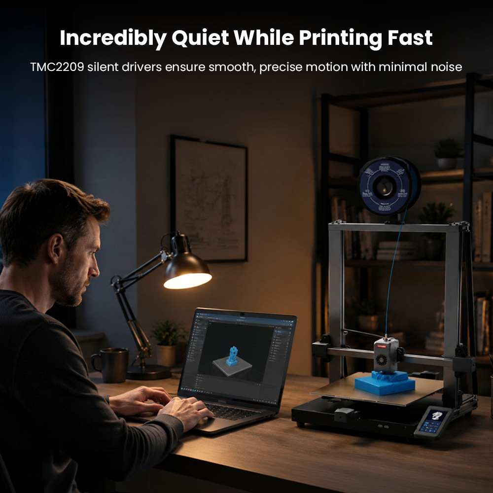 LONGER LK10 3D Printer  500mm/s Print Speed  0 1mm Accuracy  225×225×265mm Build Volume  Full Auto Leveling  4 3-inch Touchsc
