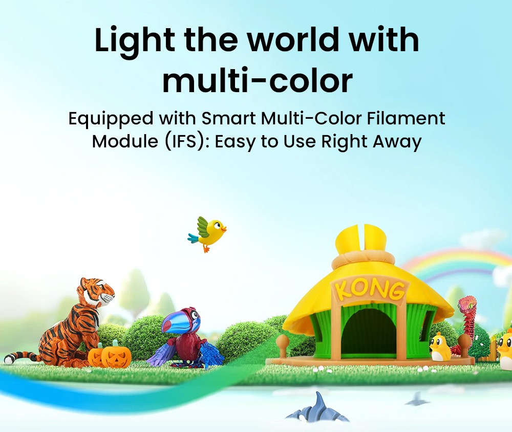 Flashforge AD5X 3D Printer Smart Multi-Color Printing 600mm/s Max Speed 220*220*220mm - EU Plug