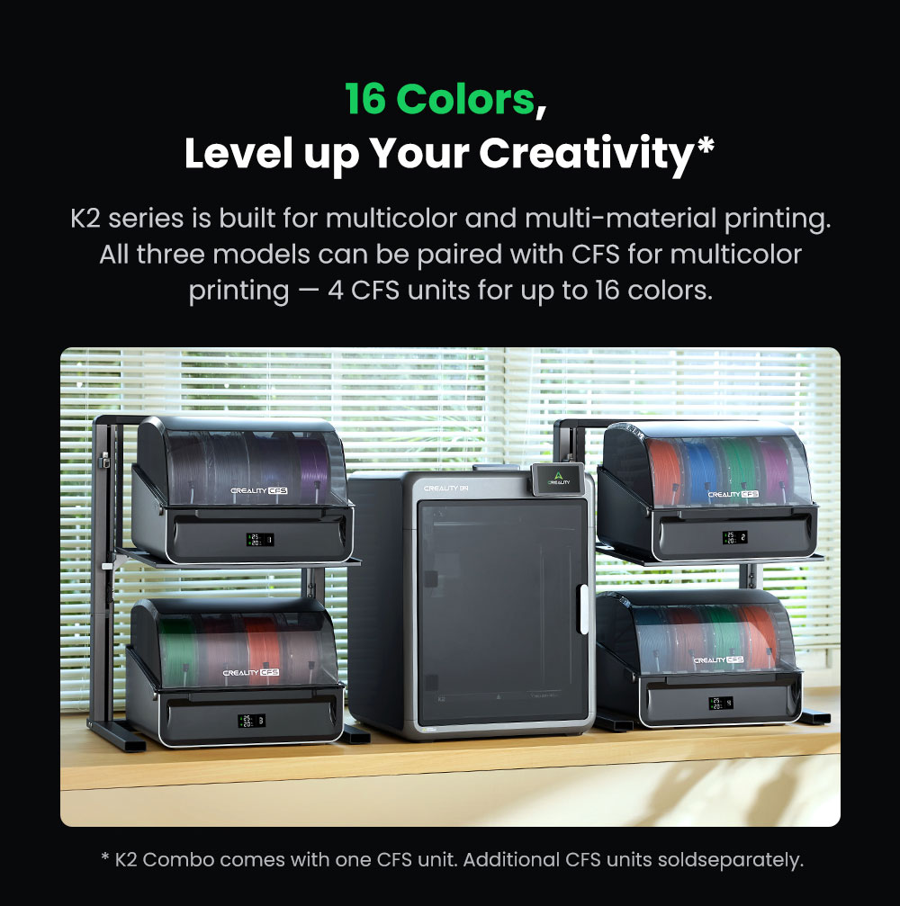 Creality K2 Combo 3D Printer CFS System 260*260*260mm