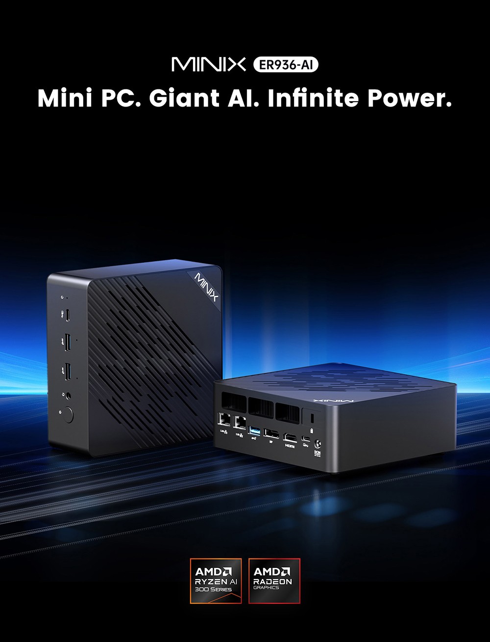 MINIX Elite ER936-AI AMD Ryzen™ AI 9 365  DDR5 32G/1TB Wi-Fi 6E