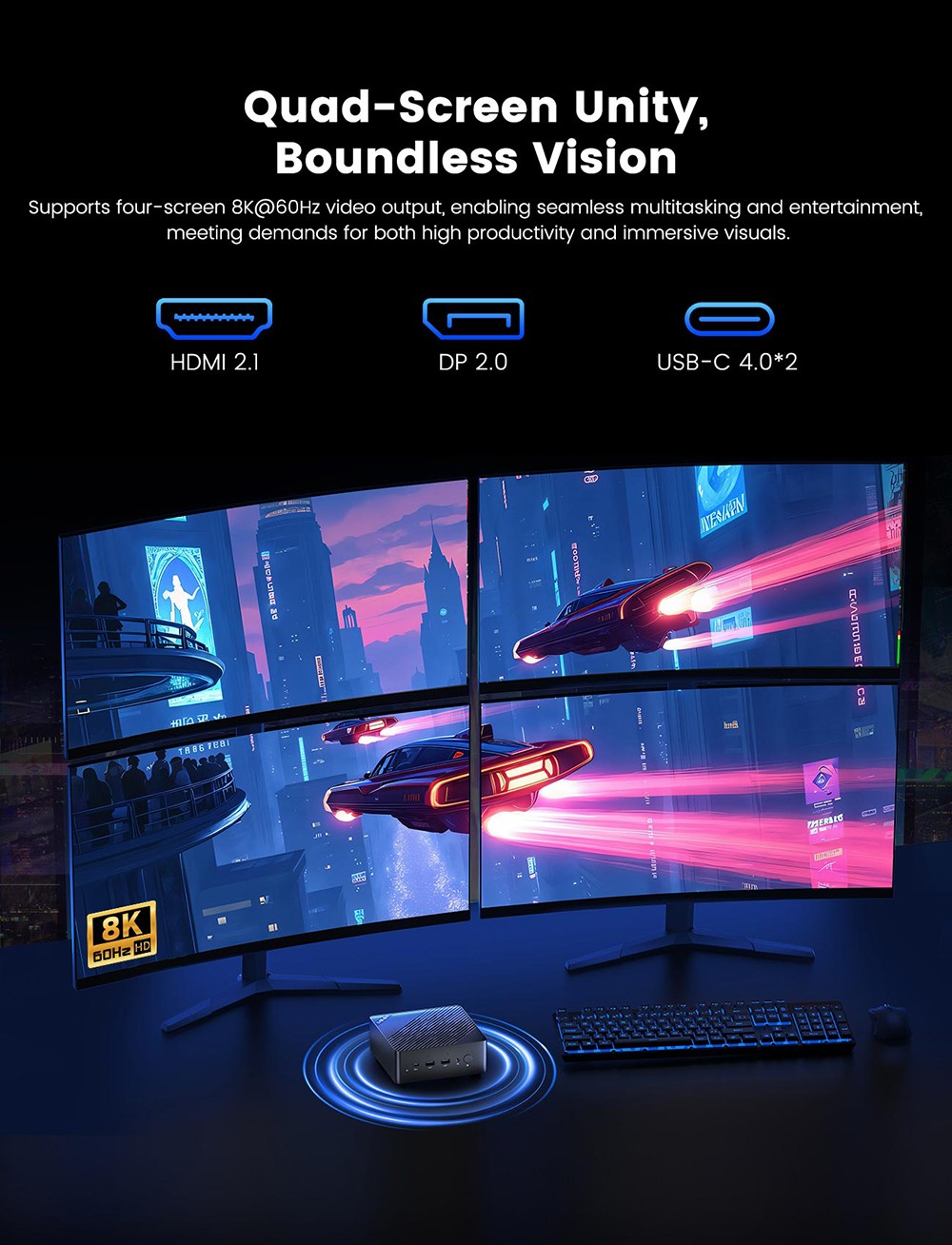 MINIX Elite ER936-AI AMD Ryzen™ AI 9 365  DDR5 32G/1TB Wi-Fi 6E