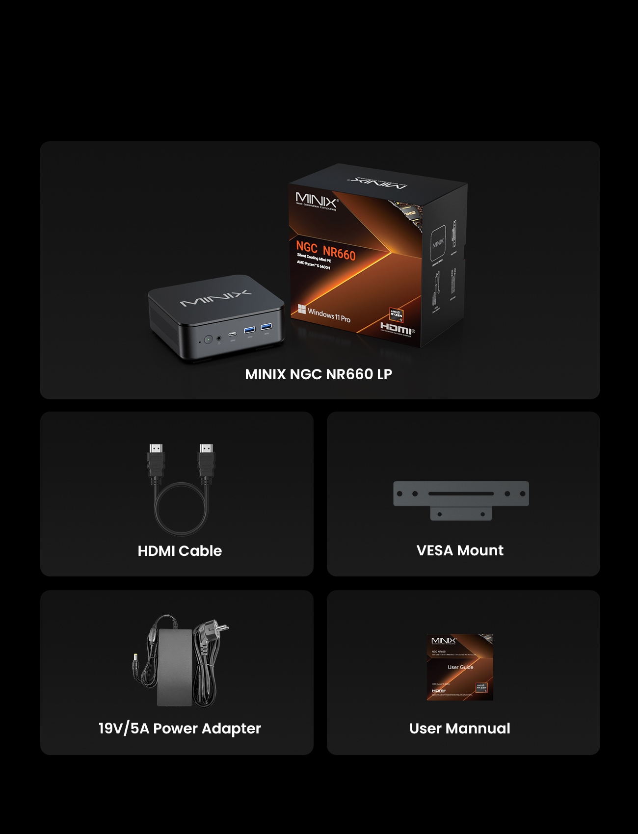 MINIX NGC NR660 LP 16 512G AMD Ryzen 5 6600H Mini PC EU