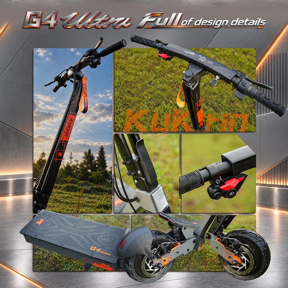 KuKirin G4 Ultra Electric Scooter Dual 1000W Motors 60V 20Ah 1200Wh Battery 70km/h Max Speed 80km Range 11-Inch Tubeless T