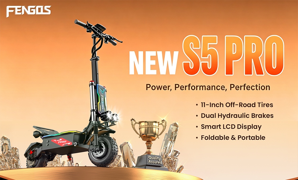 FENGQS S5 PRO Dual-Motor Electric Scooter  5600W Peak Power  60V 38Ah Battery  100km Range  250kg Max Load  11-Inch Off-Road Ti
