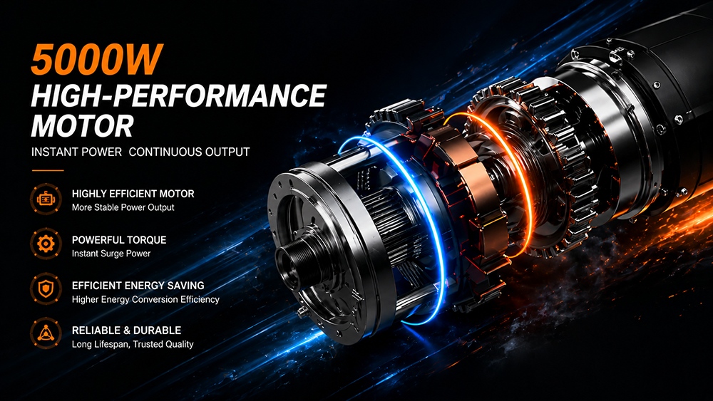 BOYUEDA M7 Electric Dirt Bike 5000W Peak Motor 60V 27Ah Lithium Battery 70km/h Max Speed 50km Range 200Nm Torque Front