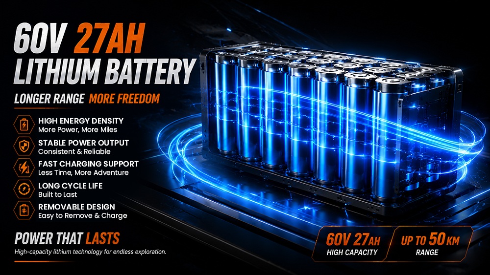 BOYUEDA M7 Electric Dirt Bike 5000W Peak Motor 60V 27Ah Lithium Battery 70km/h Max Speed 50km Range 200Nm Torque Front