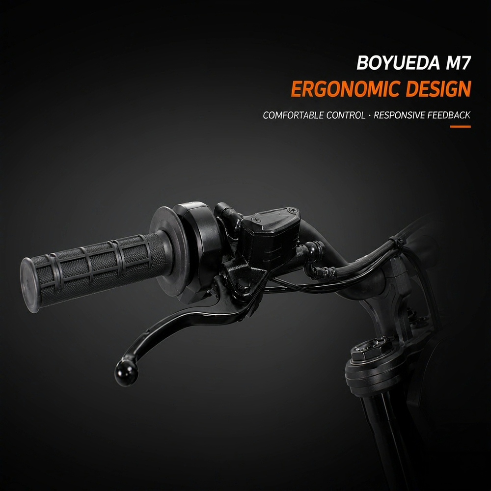 BOYUEDA M7 Electric Dirt Bike 5000W Peak Motor 60V 27Ah Lithium Battery 70km/h Max Speed 50km Range 200Nm Torque Front